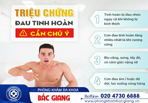 Thận trọng với tình trạng đau tinh hoàn bên trái và phải